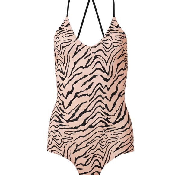 Black & Nude One Piece Swimsuit - Picture 5 of 5